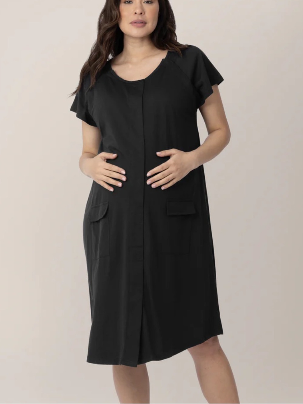 Kindred Bravely Black Maternity Nursing Robe